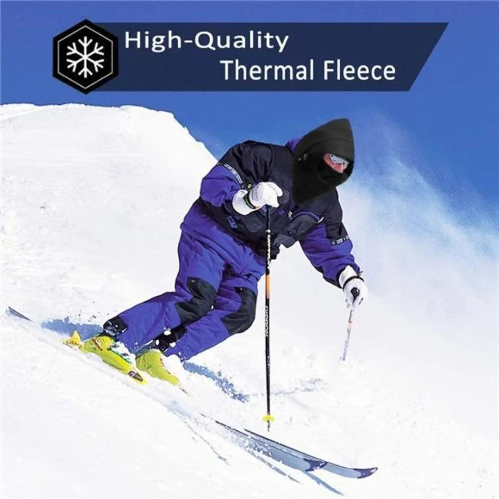 2 Pcs Men's Ski Mask Windproof Warmer Fleece Adjustable Winter Mask